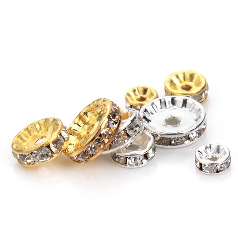 50pcs 4 6 8 10 12mm Rhinestone - Gold 6138 recension och pris